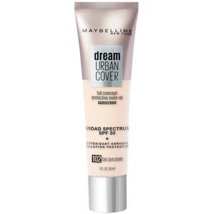 Maybelline Dream Urban Cover Coverage Foundation SPF 50, Fair Porcelain 2/$10
